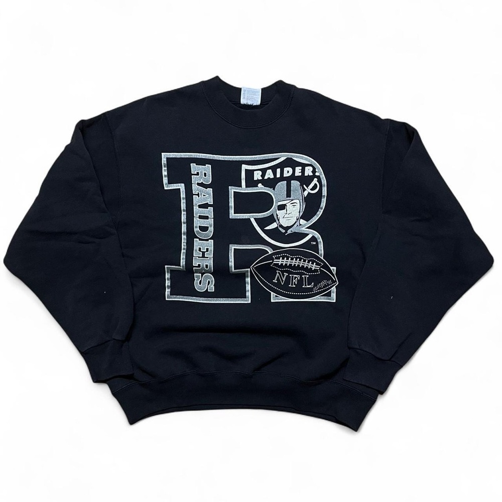 Vintage Los Angeles Raiders Black Crewneck Hanes XL